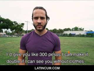 Straight Amateur Spanish Latino Jock With Long Hair Has Sex With Gay Filmmaker For Money Outside POV