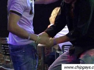 Blowjob cock at bar