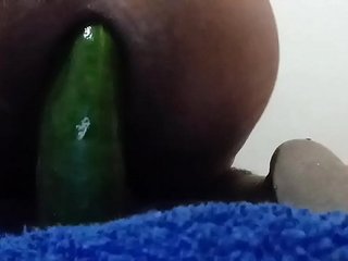 Cucumber anal ride 2