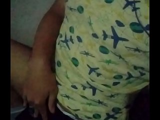 Twink cumming in a diaper